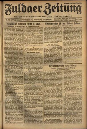 Ausgabe vom Donnerstag, den 23. April 1925.
