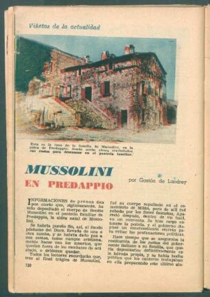 Mussolini en Predappio