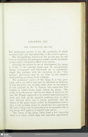 Chapter XXI The Platinotype Process