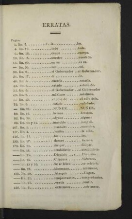 Erratas.
