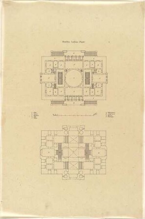 Stegmann, Carl von; Fürstliches Landhaus - Grundrisse
