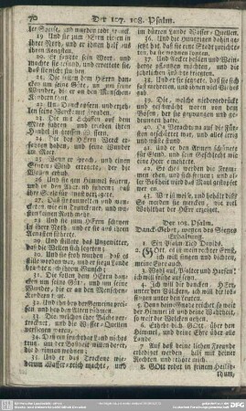 Der 108. Psalm. Danck-Gebet, wegen des Sieges Erhaltung