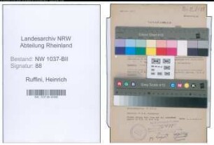 Entnazifizierung Heinrich Ruffini , geb. 30.05.1906 (Kaufmann)