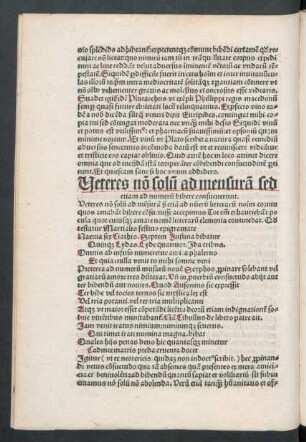 Veteres non solum ad mensuram sed etiam ad numerum bibere consueverunt.