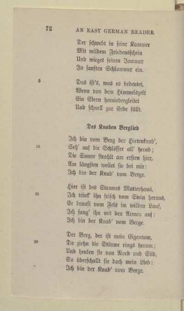 Des Knaben Berglied