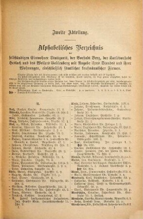 Adreß- und Geschäftshandbuch der königlichen Haupt- und Residenzstadt Stuttgart. 1892