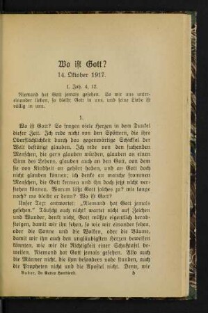 65, 8. Wo ist Gott?