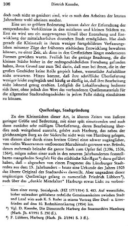 Quellenlage, Stadtgründung