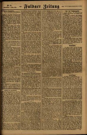 Zweite Ausgabe vom Donnerstag, den 04. März 1920.