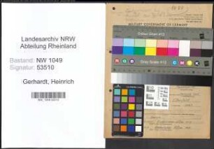 Entnazifizierung Heinrich Gerhardt , geb. 09.03.1894 (Lehrer)