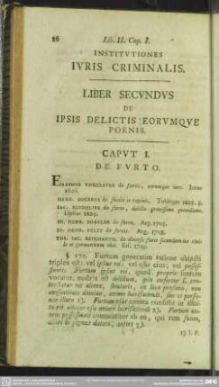 Liber Secundus De Ipsis Delictis Eorumque Poenis