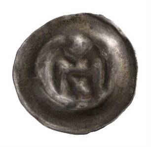 Münze, Hohlpfennig, 1. Hälfte 14 Jh.