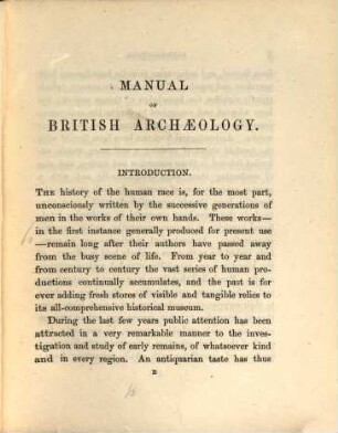 A Manual of British Archaeology