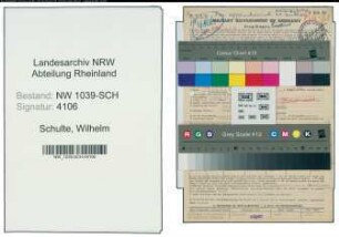 Entnazifizierung Wilhelm Schulte , geb. 14.01.1891 ()