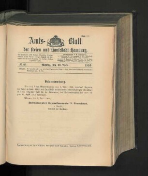 No. 83, 10. April 1916