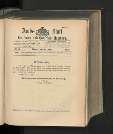 No. 83, 10. April 1916