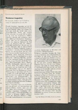 Waldemar Augustiny. Ein Gruß der „Heimat“ zur Vollendung seines 75. Lebensjahres am 19. Mai.