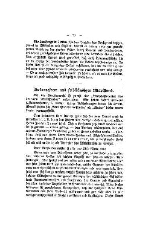 Bodenreform und selbstständiger Mittelstand