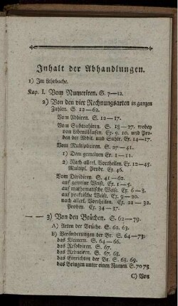 Inhalt der Abhandlungen.