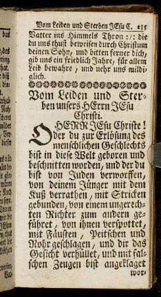 Vom Leiden und Sterben unsers Herrn Jesu Christi.
