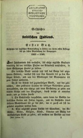Geschichte des britischen Indien, 1