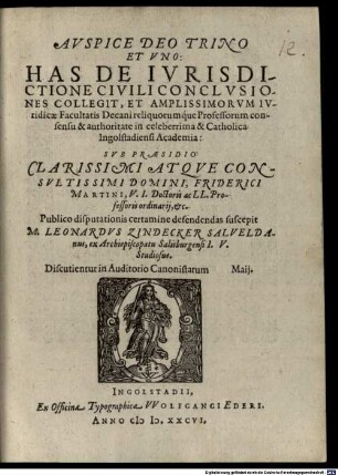 Has De Ivrisdictione Civili Conclvsiones