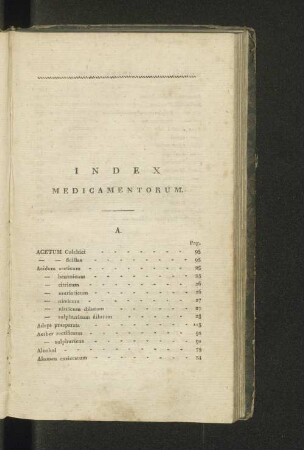 Index Medicamentorum.