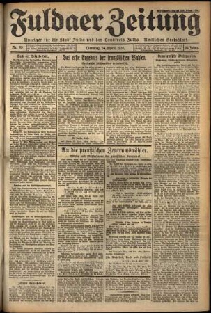 Ausgabe vom Dienstag, den 24. April 1928.