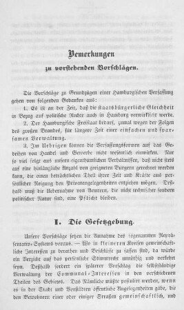 Bemerkungen zu vorstehenden Vorschlägen.