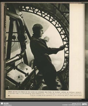 Erste Fahrt des L. Z. "Hindenburg" nach Südamerika