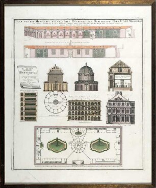 Stadtansicht: Karlsruhe, Schloss und Lustgarten