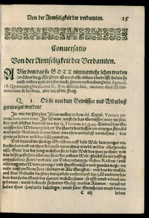 Conversatio Von der Armseligkeit der Verdamten.