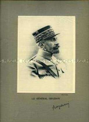 Uniformdarstellung, Porträtfoto, Jean César Graziani in Generalsuniform, Frankreich, 1918/1923 .
