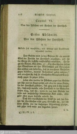 Capitel VI. Von den Pflichten und Rechten der Herrschaft