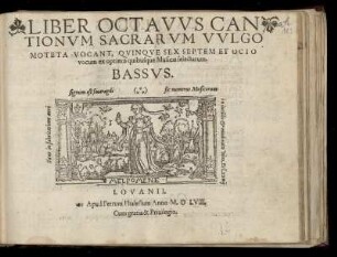 Liber octavus cantionum sacrarum ... quinque sex septem et octo vocum. Bassus