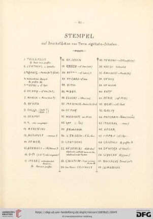Stempel (No. 1-110)