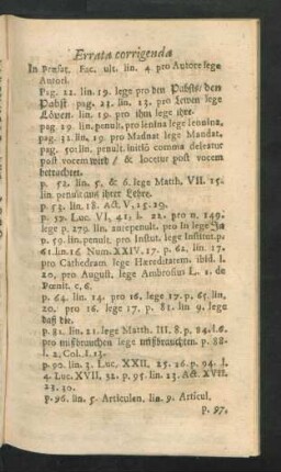 Errata Corrigenda