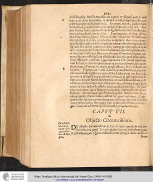 Caput VII. De Objecto Circumcisionis