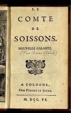 Le Comte De Soissons : Nouvelle Galante