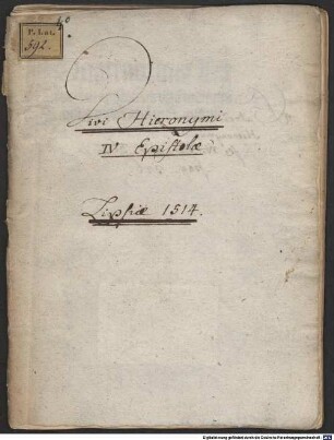Quattuor diui Hieronymi epistole ad vita[m] mortaliu[m] instituenda[m] ...