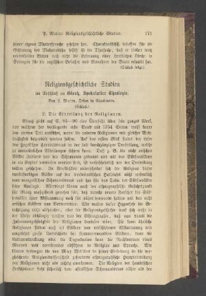 Religionsgeschichtliche Studien im Auschluß an Gloatz, Spekulative Theologie