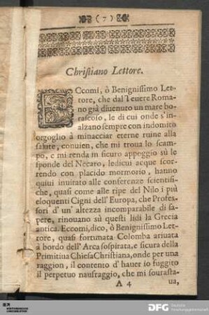 Christiano Lettore...