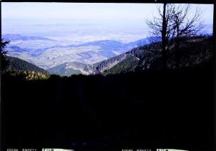 Schauinsland: Fernsicht ins Rheintal auf Freiburg und Kaiserstuhl