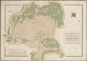 Topographischer Plan über den im Amt Rastatt liegenden Bann Steinmauren