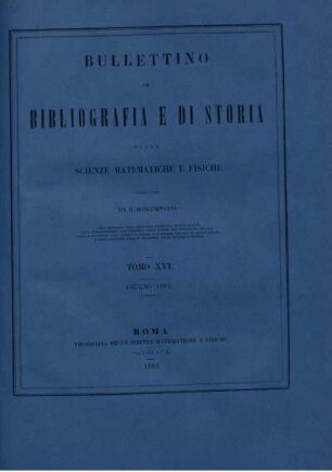 Tomo XVI. Giugno 1883.