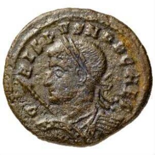 Münze, Follis, Aes 3, 318 - 319 n. Chr.