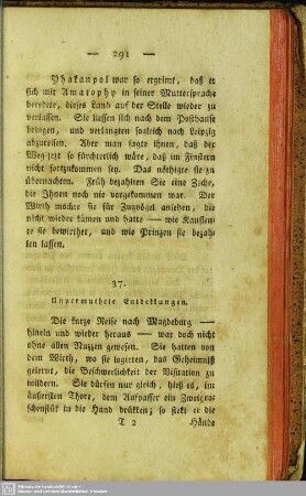 37. Unvermuthete Entdekkungen