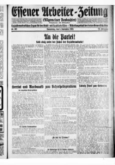 Essener Arbeiter-Zeitung. 1919-1926