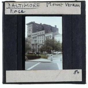 Baltimore, Mt. Vernon Place, Häuser aus dem 19. Jh.