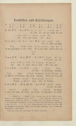 Lautlehre und Leseübungen
